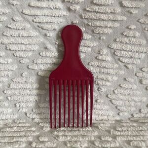 Vintage Pink Lift Comb Hair Pick w/ Handle Retro Hair Care USA Goody Unbreakable